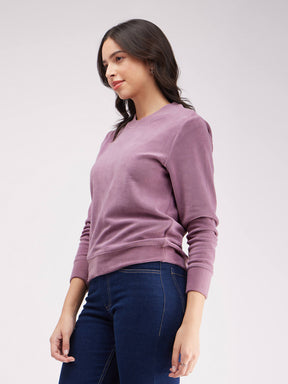 Fleece Roundneck Sweatshirt - Lilac