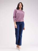 Fleece Roundneck Sweatshirt - Lilac