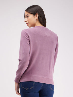 Fleece Roundneck Sweatshirt - Lilac