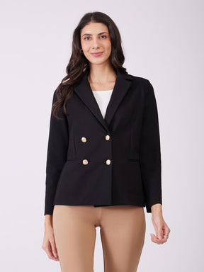 LivIn Double Breasted Blazer - Black