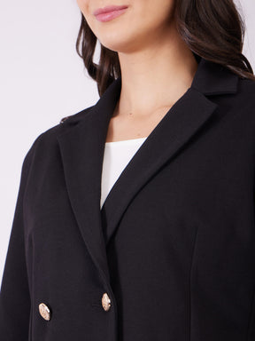 LivIn Double Breasted Blazer - Black