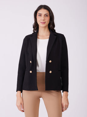 LivIn Double Breasted Blazer - Black