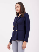 LivIn Double Breasted Blazer - Navy Blue