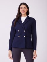 LivIn Double Breasted Blazer - Navy Blue