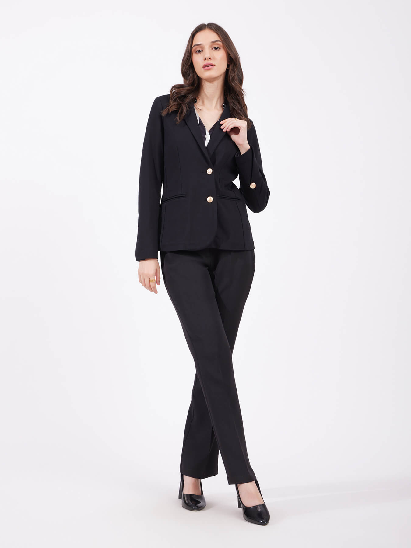 LivIn Single Breasted Blazer - Black