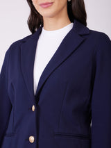 LivIn Single Breasted Blazer - Navy Blue