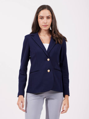 LivIn Single Breasted Blazer - Navy Blue