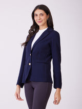 LivIn Single Breasted Blazer - Navy Blue