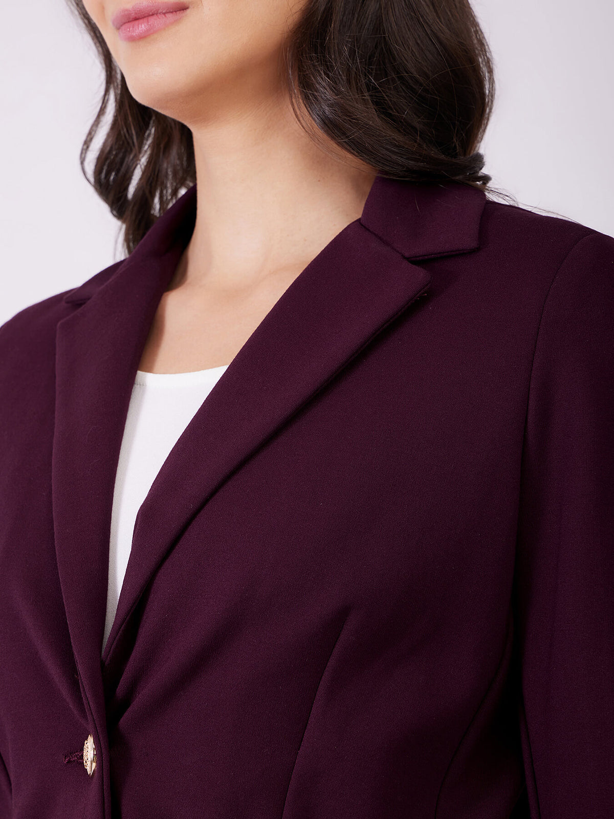 LivIn Single Breasted Blazer - Maroon