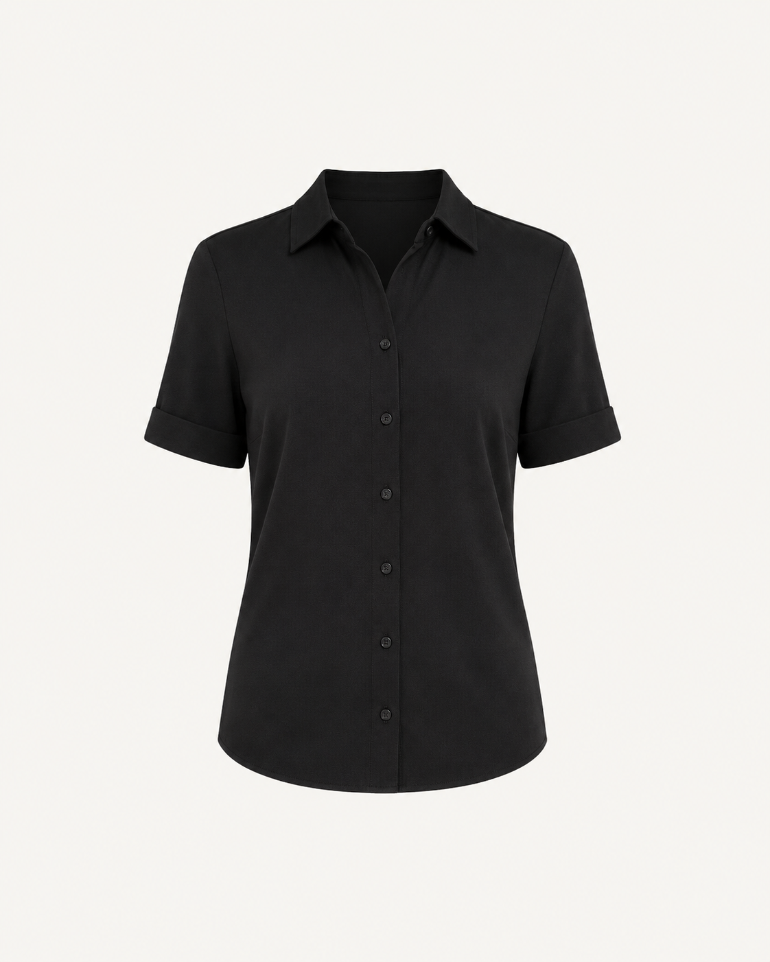 Cotton Knitted Shirt -Black