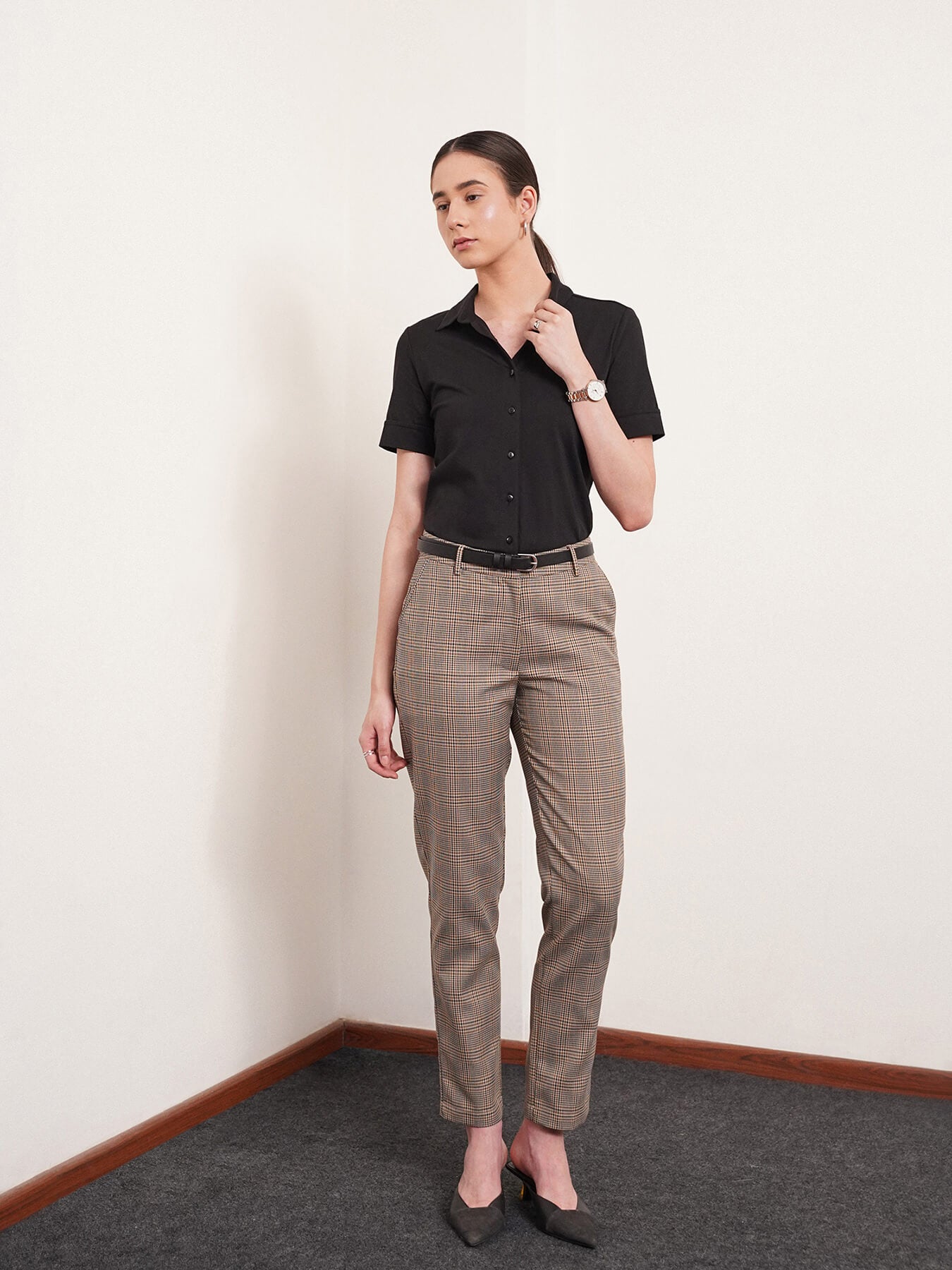 Cotton Knitted Shirt -Black