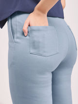 LivIn Straight Fit Cropped Pants - Grey