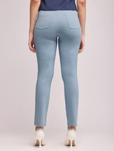 LivIn Straight Fit Cropped Pants - Grey