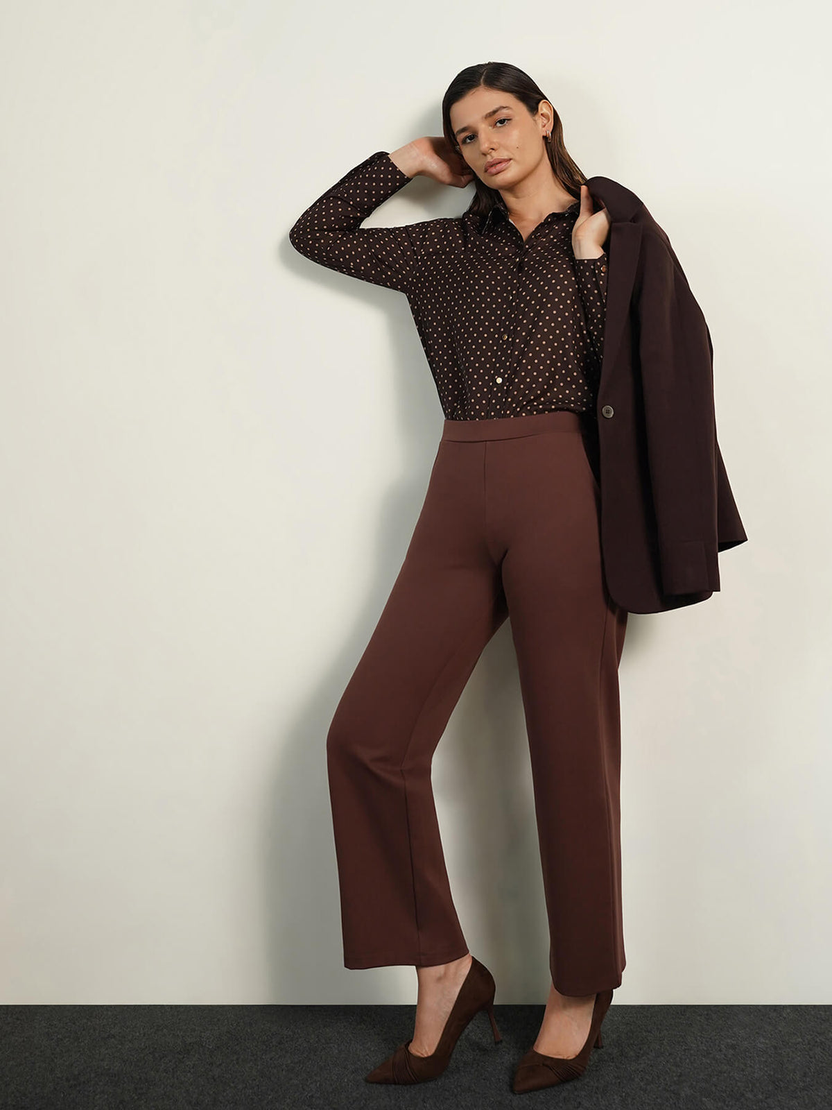 Livin Wide Leg Pants - Brown