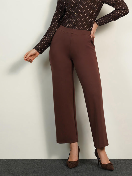 Livin Wide Leg Pants - Brown