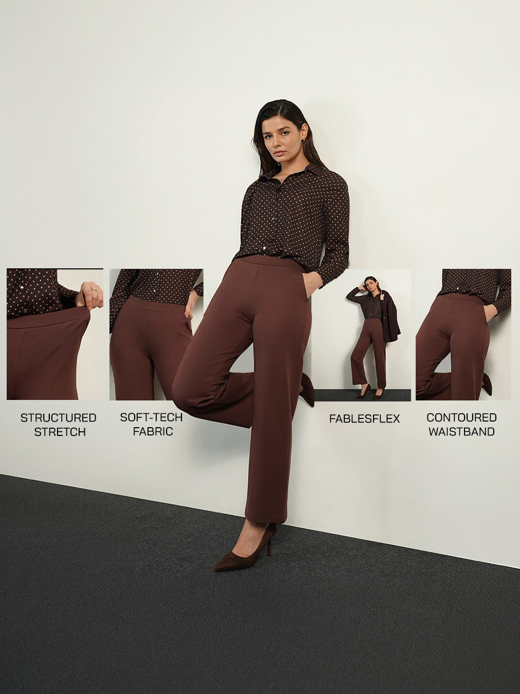 Livin Wide Leg Pants - Brown