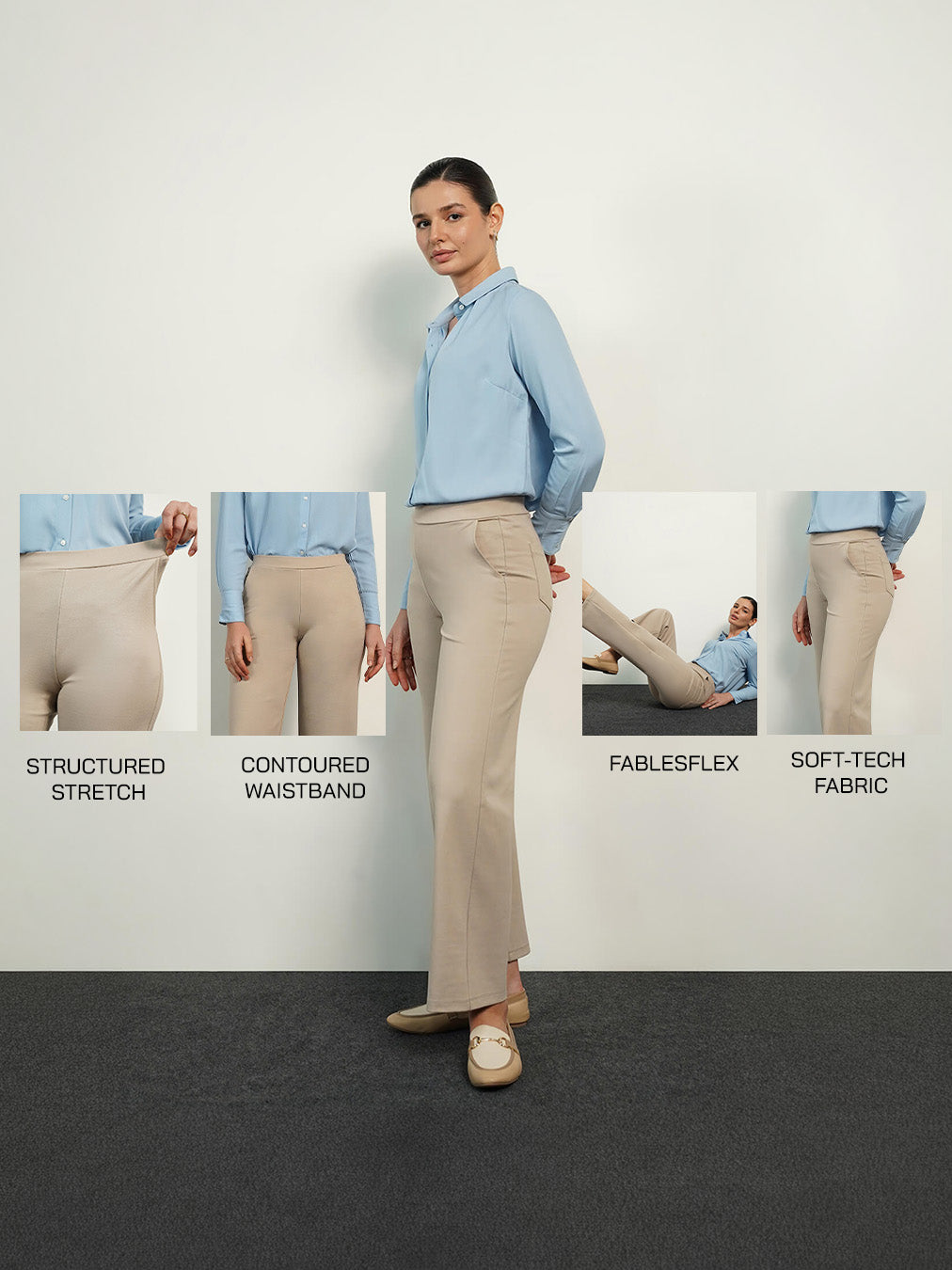 Livin Wide Leg Pants - Ecru