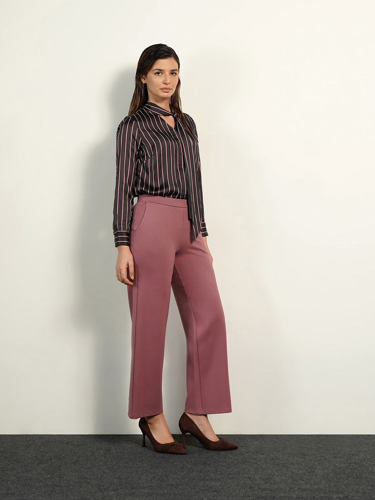 Livin Wide Leg Pants - Mauve