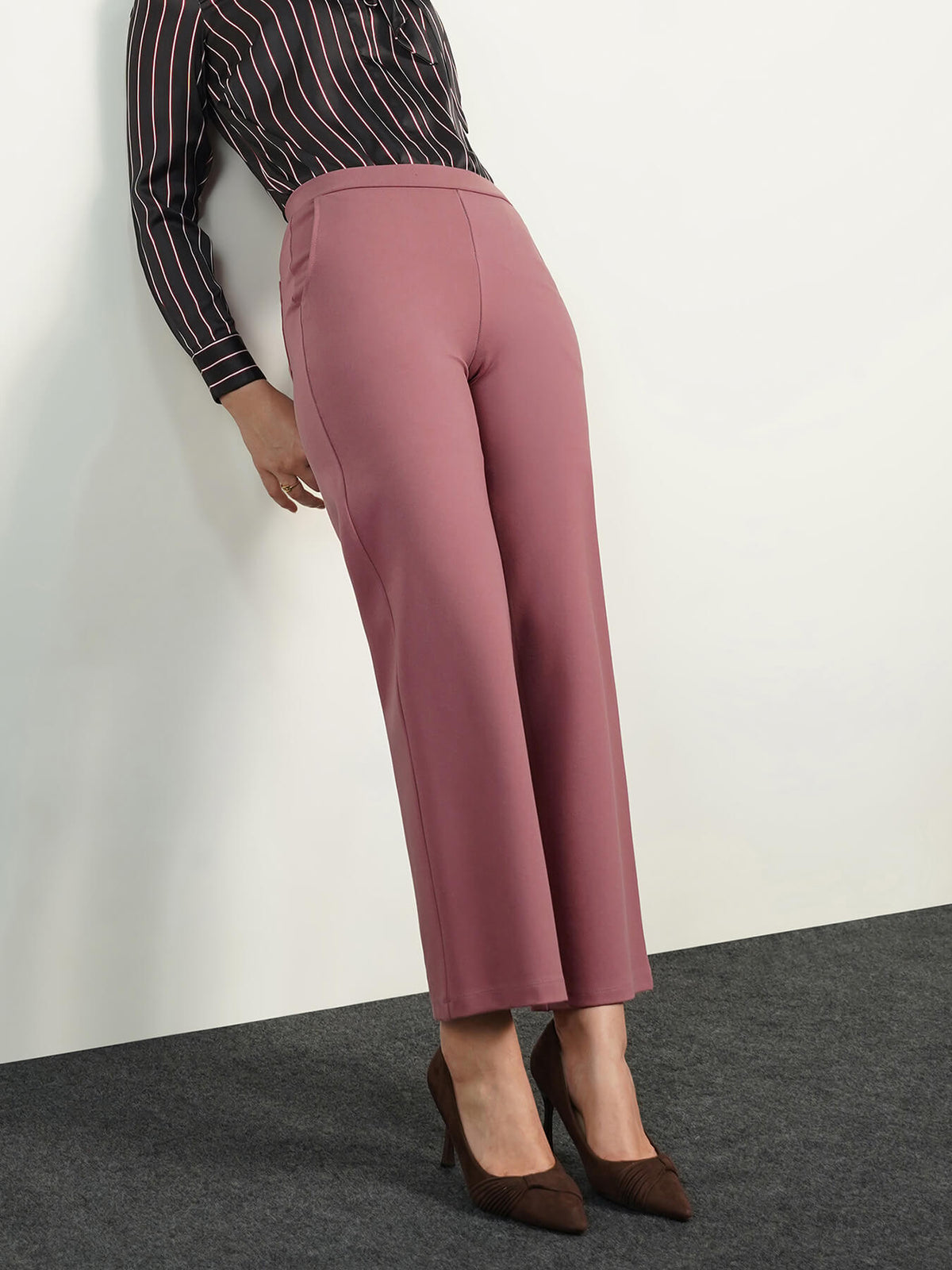 Livin Wide Leg Pants - Mauve