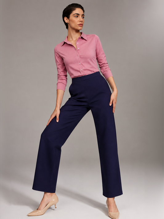 LivIn Wide Leg Pants - Navy