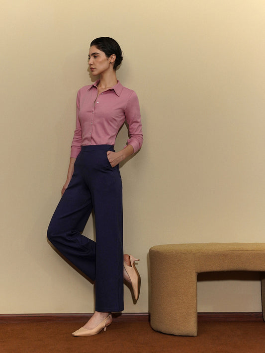 LivIn Wide Leg Pants - Navy