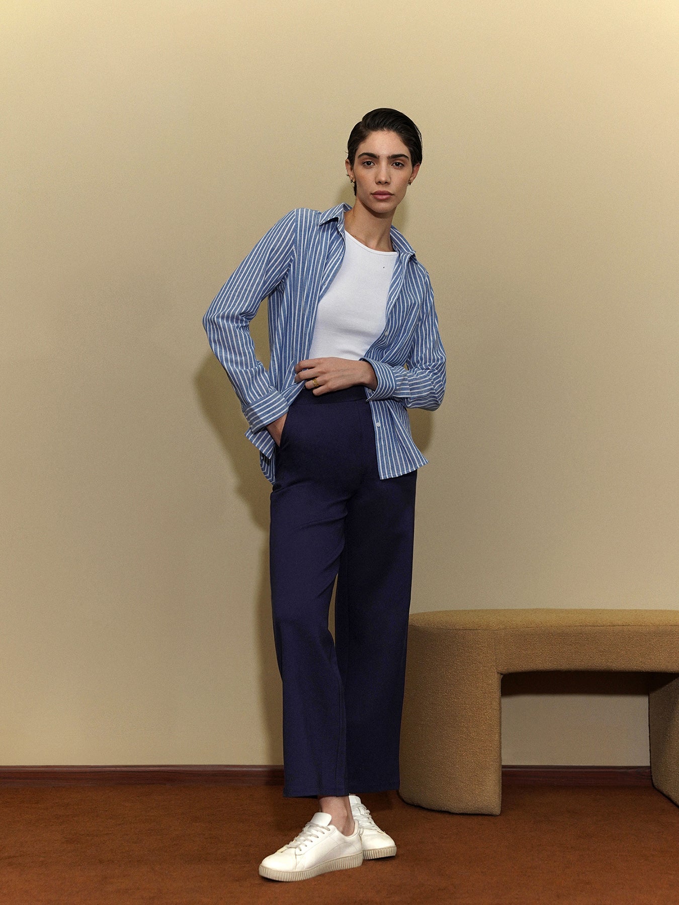 LivIn Wide Leg Pants - Navy