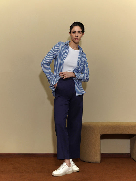 LivIn Wide Leg Pants - Navy