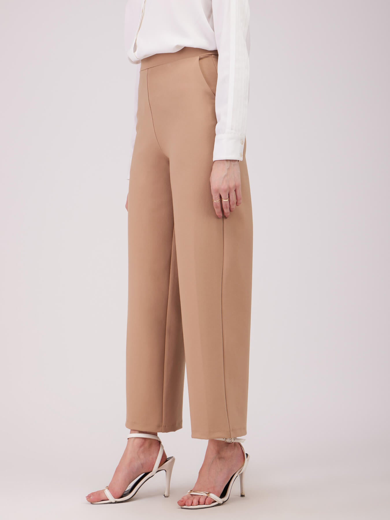 LivIn Wide Leg Pants - Beige