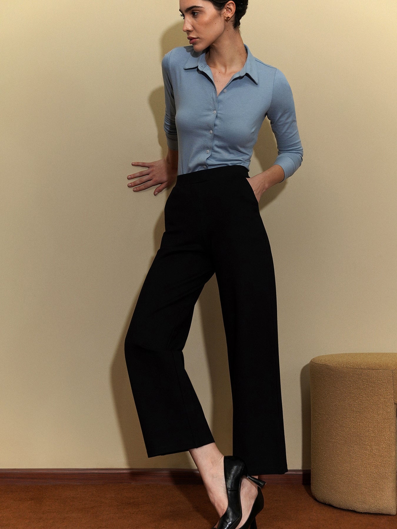 LivIn Air Wide Leg Pants - Black