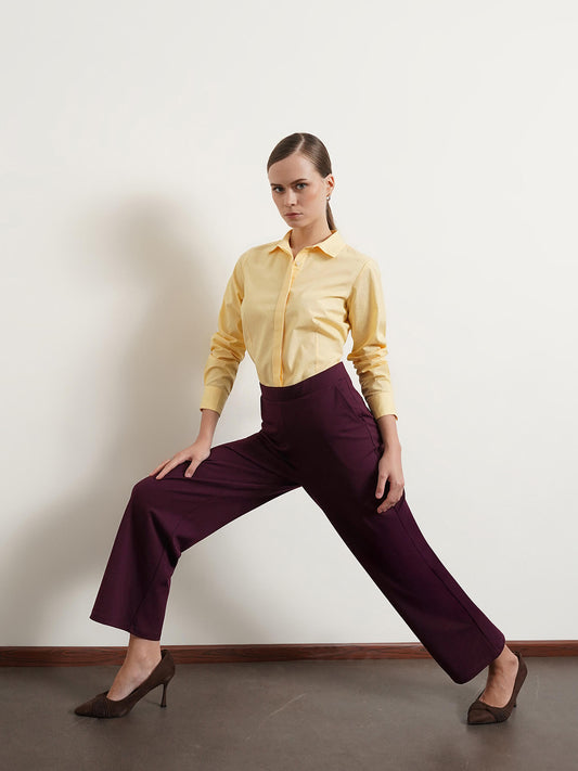 LivIn Air Wide Leg Pants - Maroon