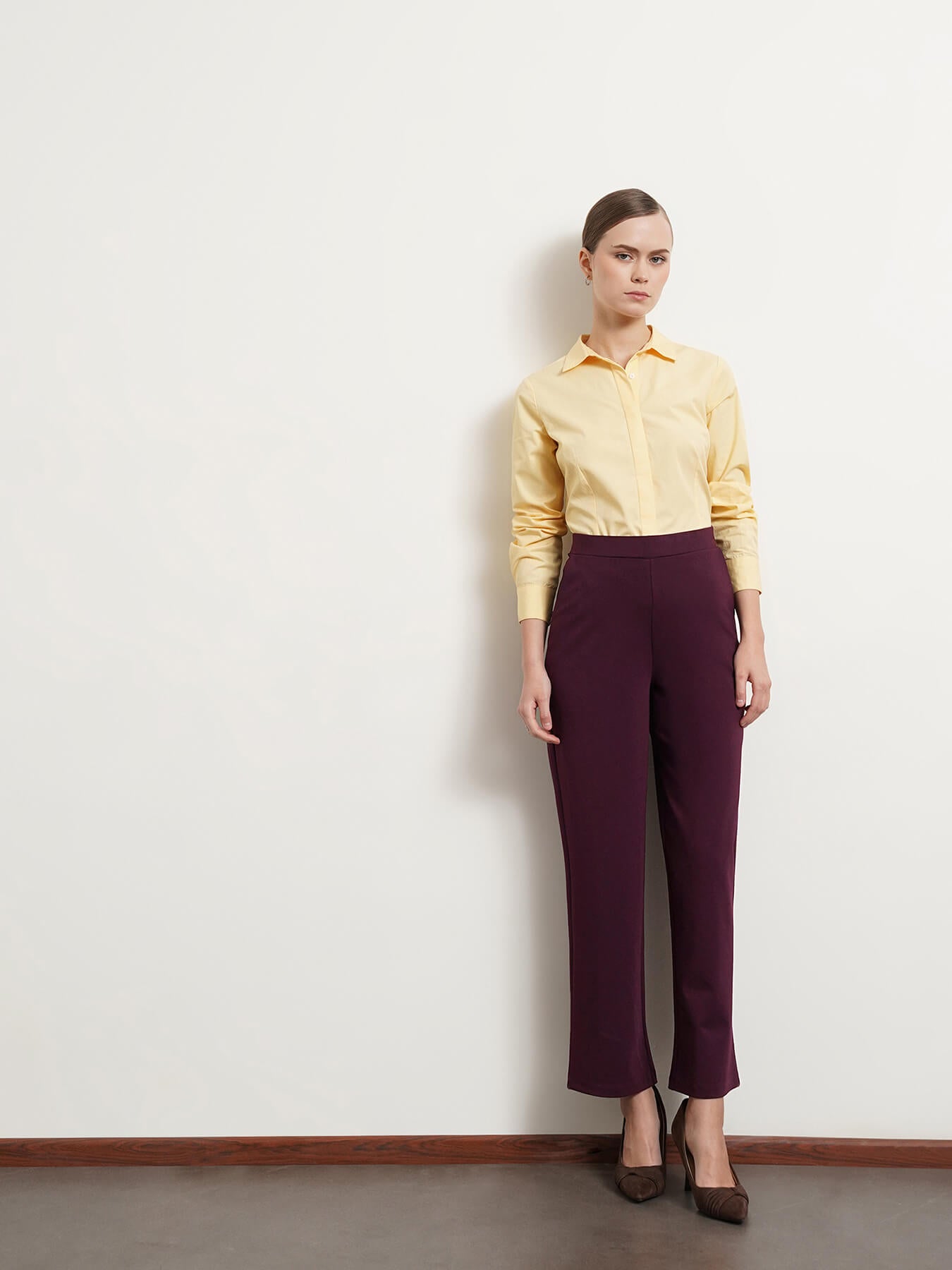 LivIn Air Wide Leg Pants - Maroon