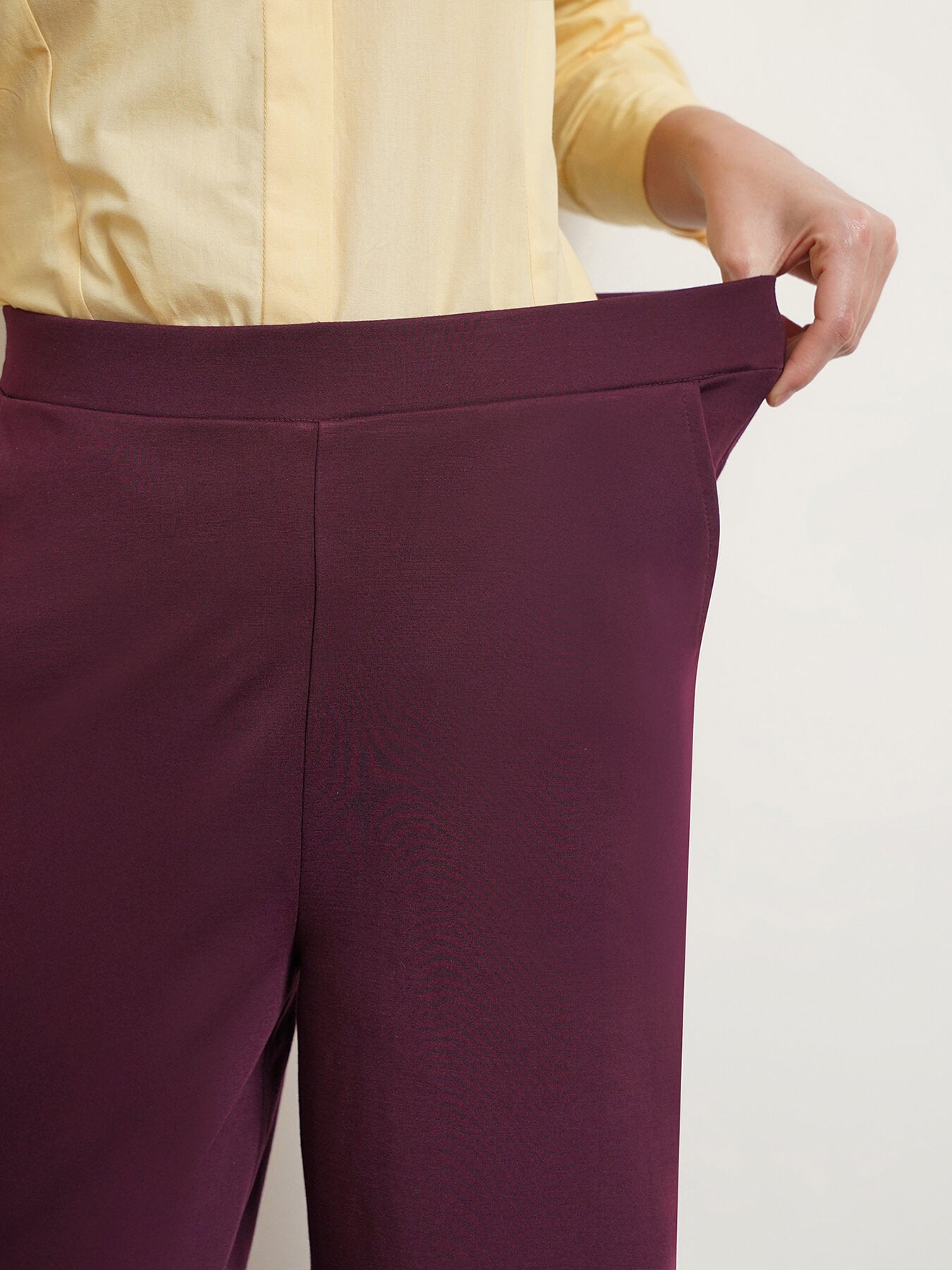 LivIn Air Wide Leg Pants - Maroon