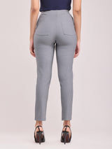 LivIn Striped Straight Pants - Grey