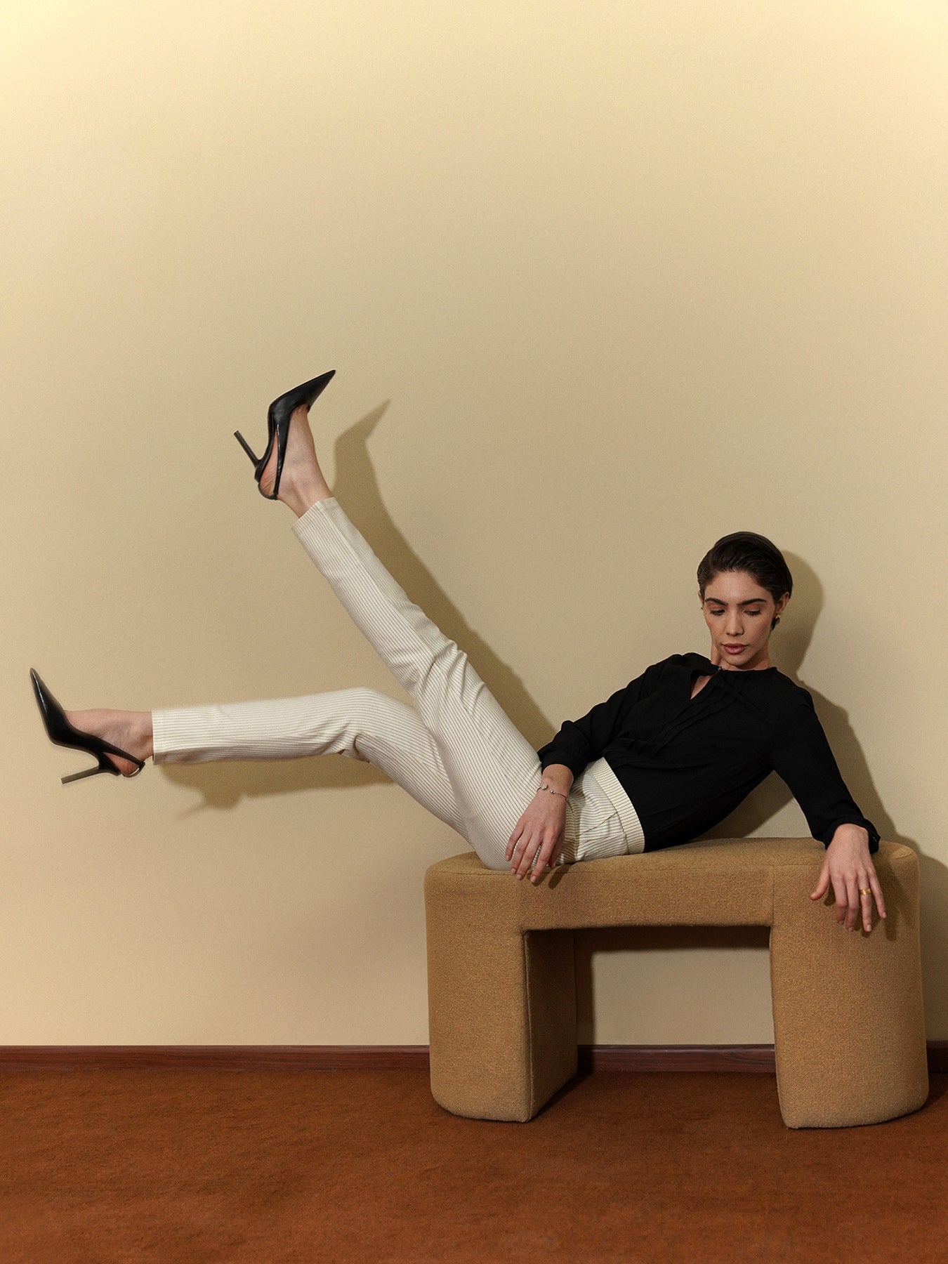 LivIn Striped Straight Pants - Off White