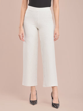 LivIn Striped Wide Leg Pants - Off White