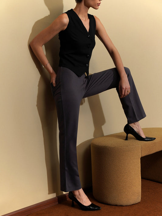 LivIn Bootcut Pants - Dark Grey