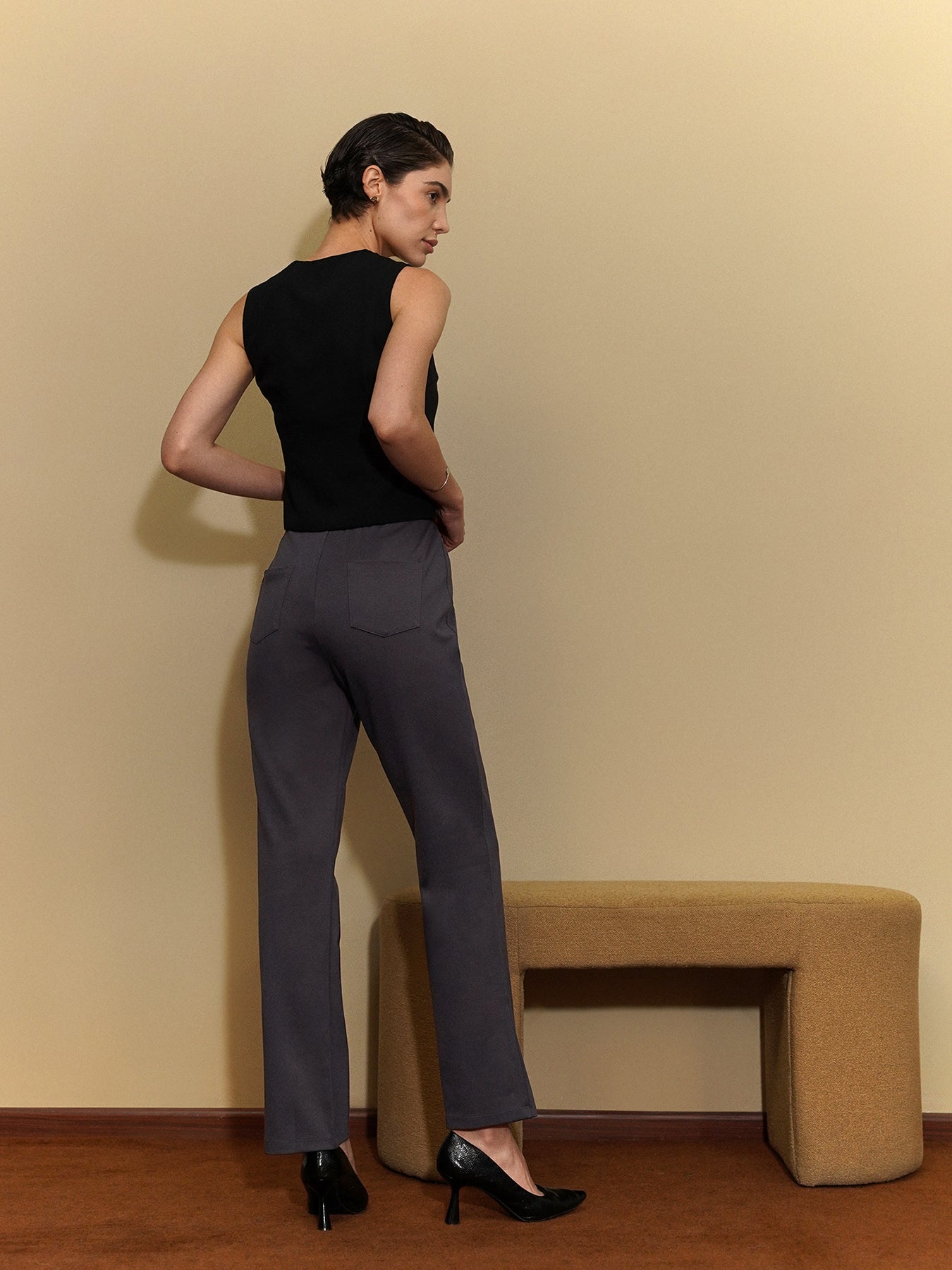LivIn Bootcut Pants - Dark Grey