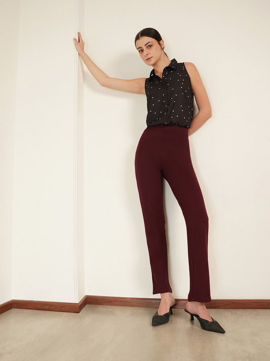 LivIn Bootcut Pants - Wine