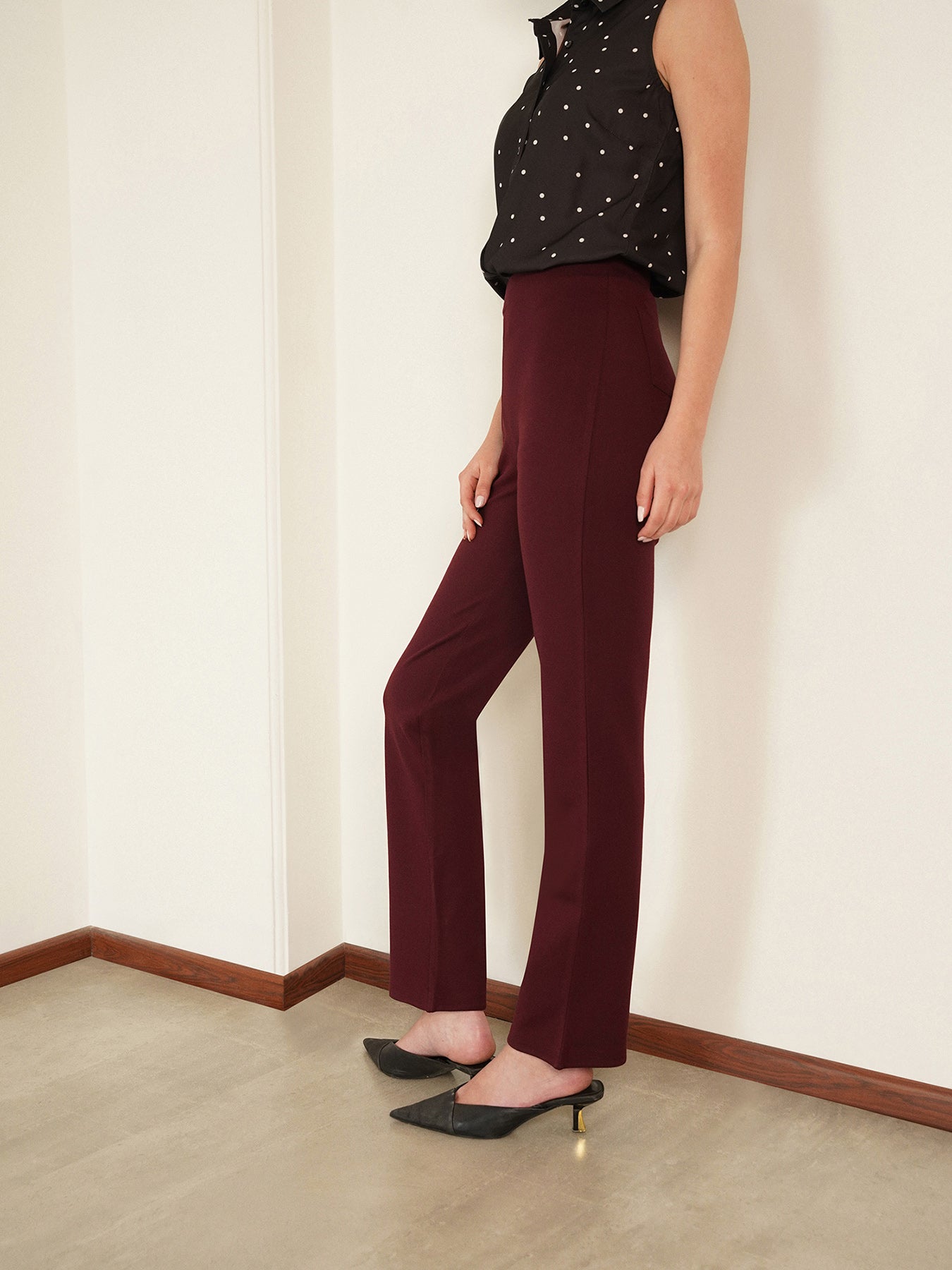 LivIn Bootcut Pants - Wine
