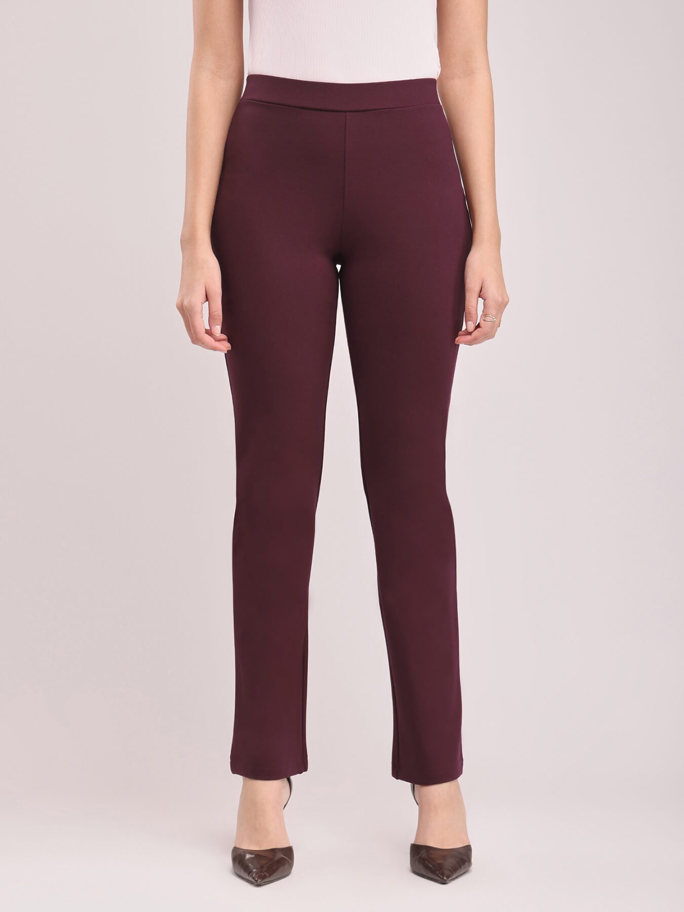 LivIn Bootcut Pants - Wine