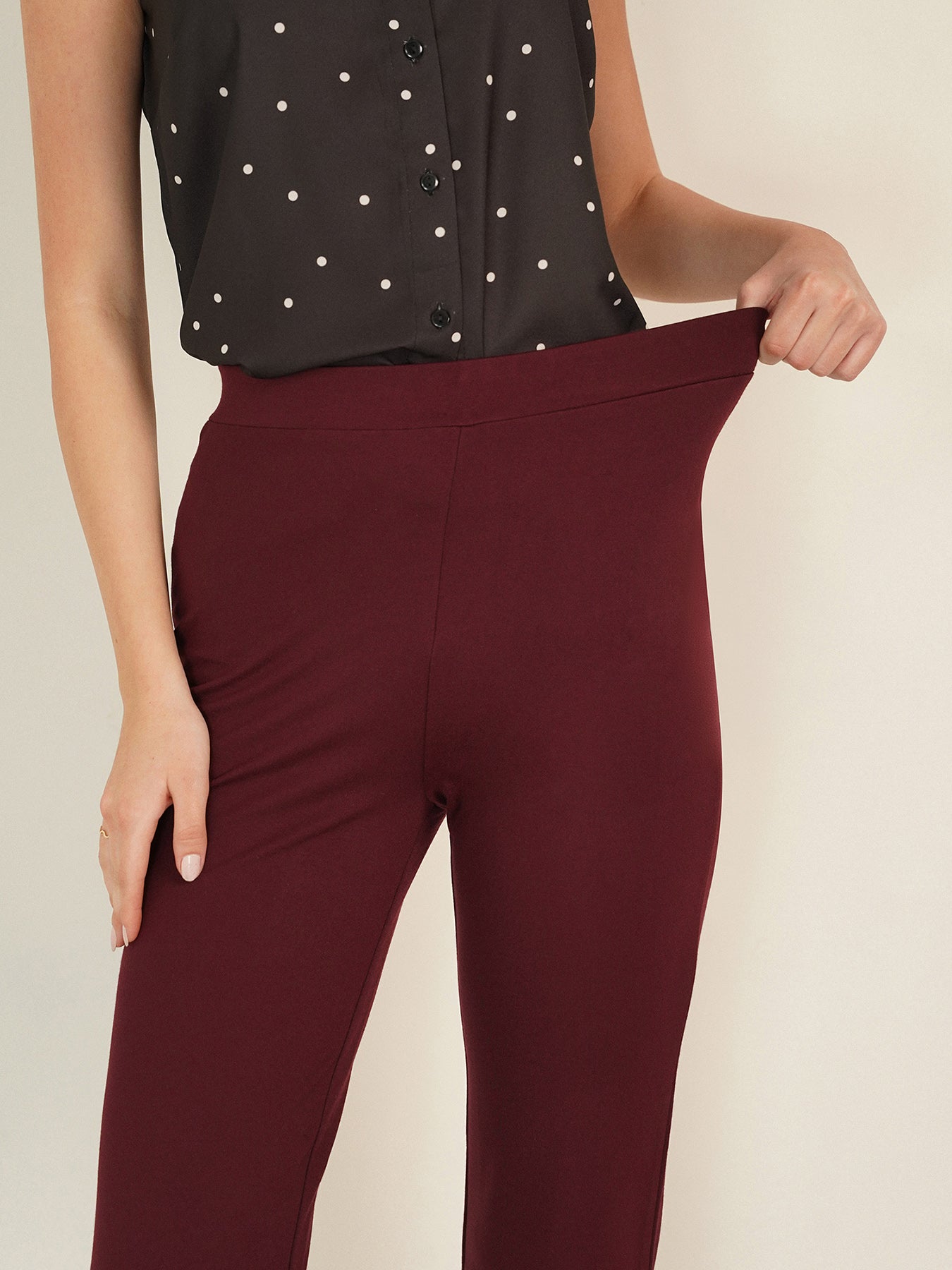 LivIn Bootcut Pants - Wine