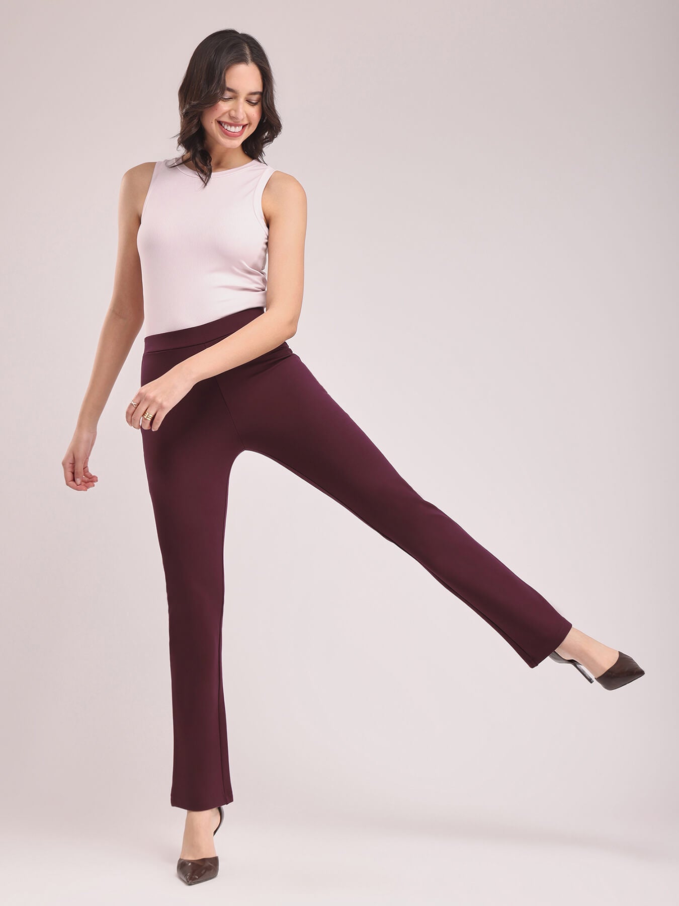 LivIn Bootcut Pants - Wine