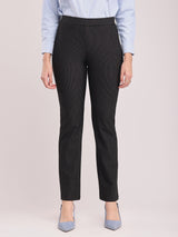 LivIn Striped Bootcut Pants - Black