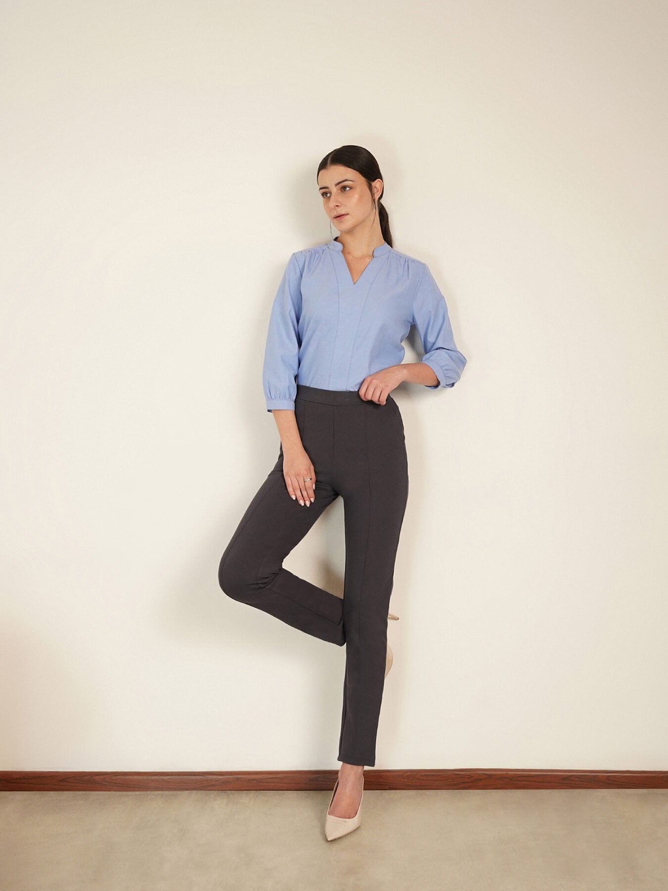 LivIn Straight Fit Pants - Dark Grey