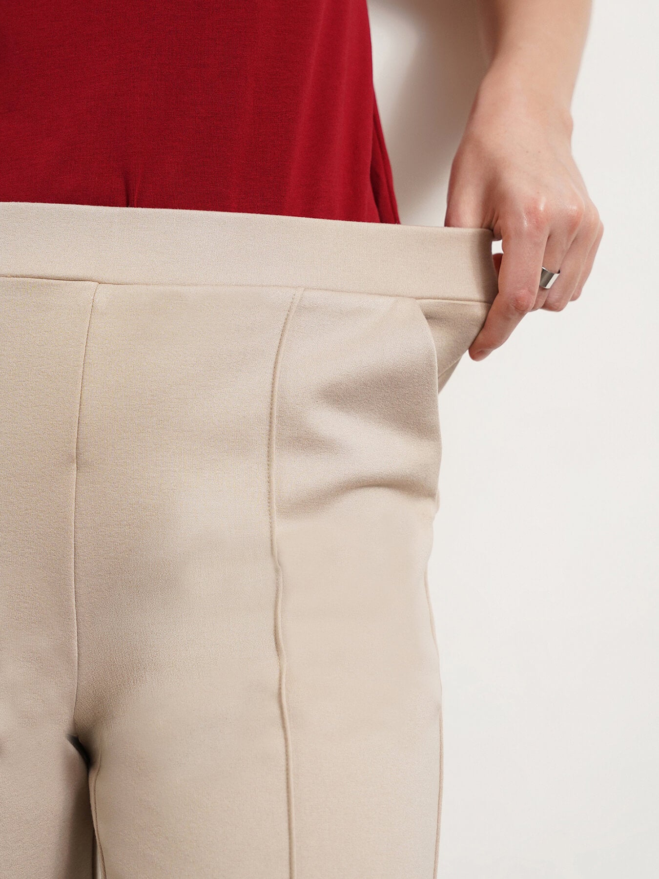 LivIn Straight Fit Pants - Ecru