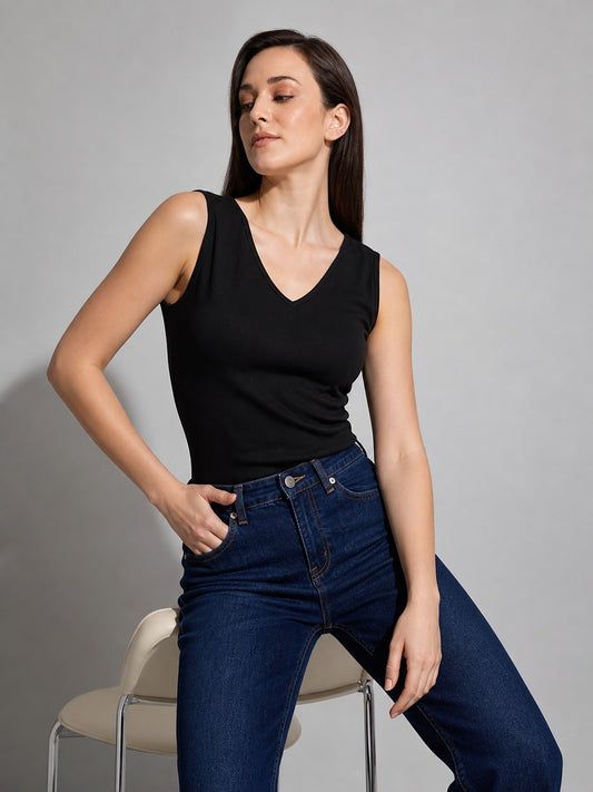 Cotton LivIn Camisole - Black