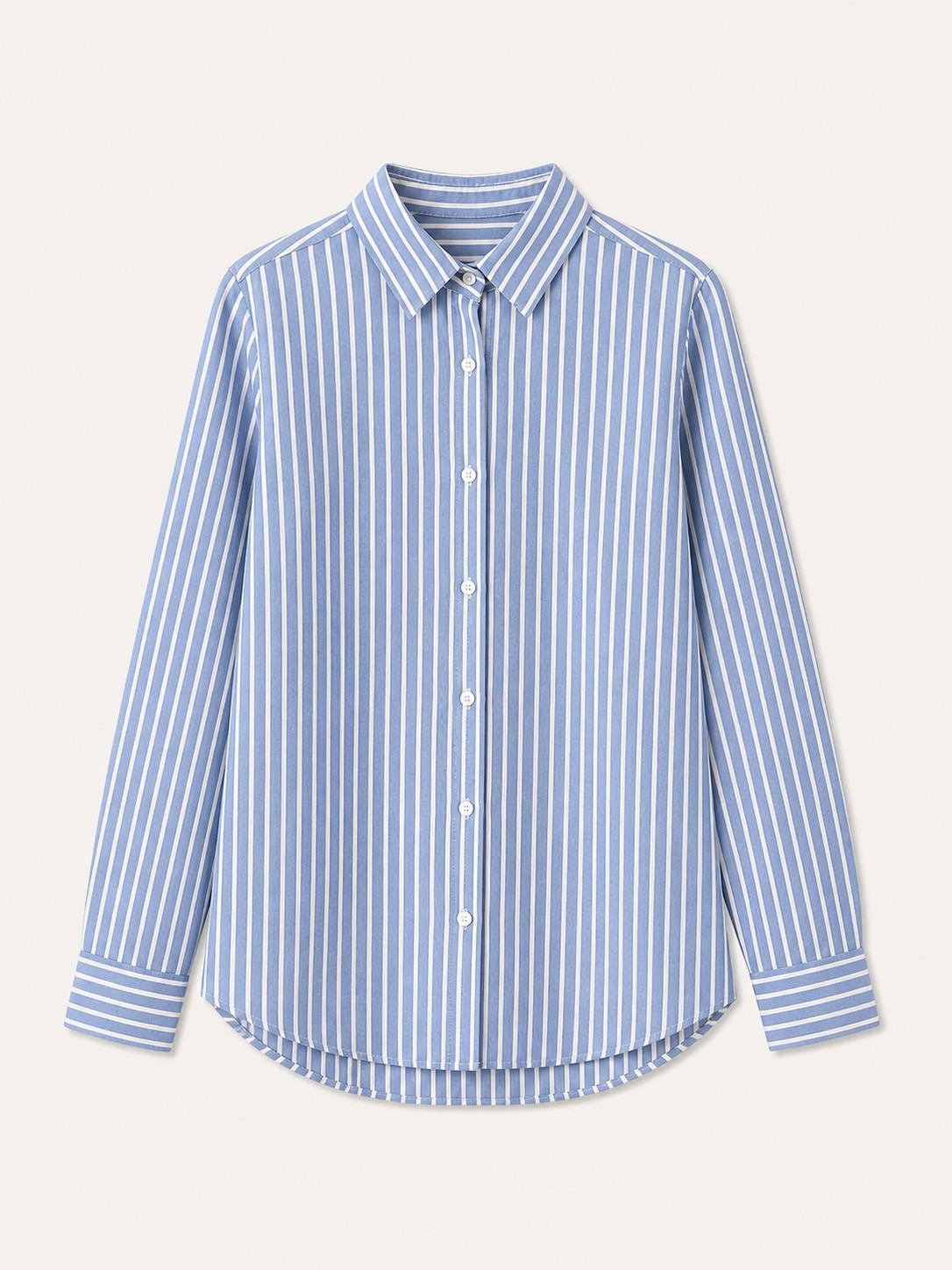 Cotton Striped Shirt - Blue