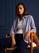 Cotton Striped Shirt - Blue