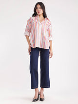 Cotton Oversized Shirt - Multicolour