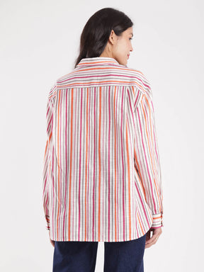 Cotton Oversized Shirt - Multicolour